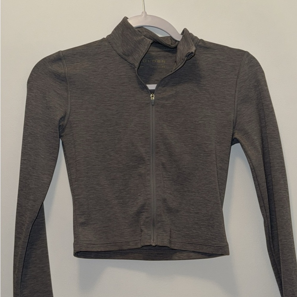 Aritzia Golden Butter Full zip cropped